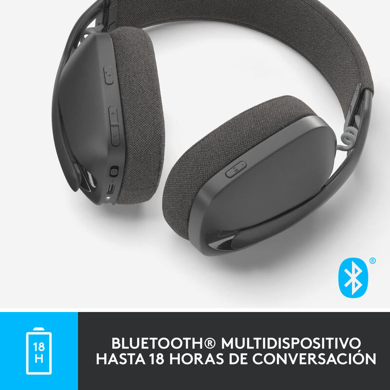 Logitech Zone Vibe 100 - Auriculares Sem Fios Grafite