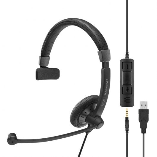Sennheiser Epos SC 45 - Casque Monoaural USB Noir