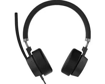 Lenovo Go Wired ANC MS Teams - Auriculares com Cancelamento de Ruído USB Pretos