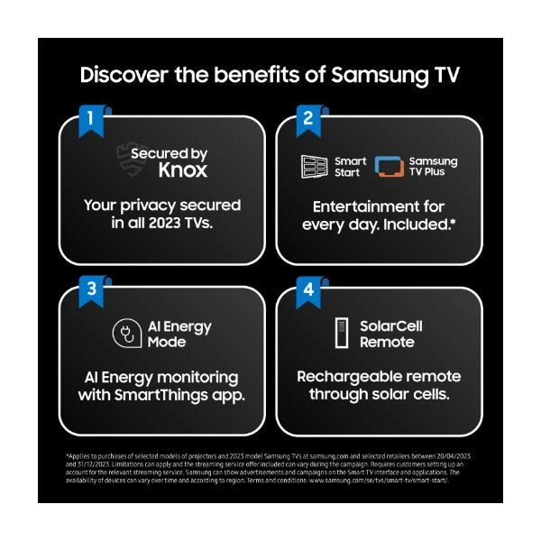 TV Samsung da 55" TQ55QN85CATXXC Neo QLED Smart TV, 4K Ultra HD, Tizen, processore Quantum Matrix Gaming 120Hz con AI