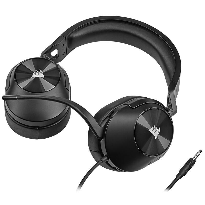 Corsair HS55 Stereo - Auriculares Gaming Multiplataforma con Cable Negros