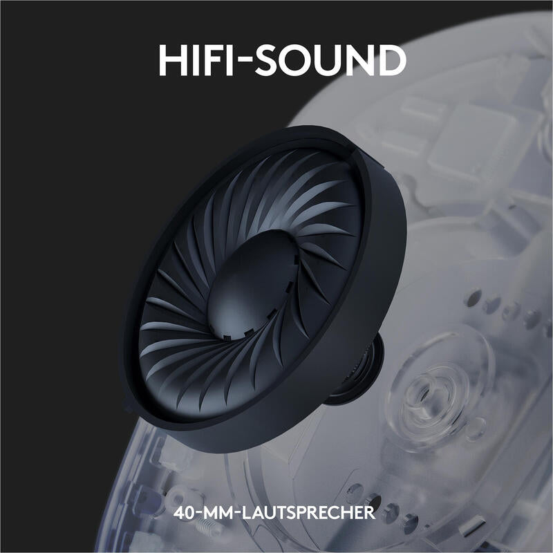 Logitech G435 LIGHTSPEED - Auriculares Gaming Inalámbricos Blancos