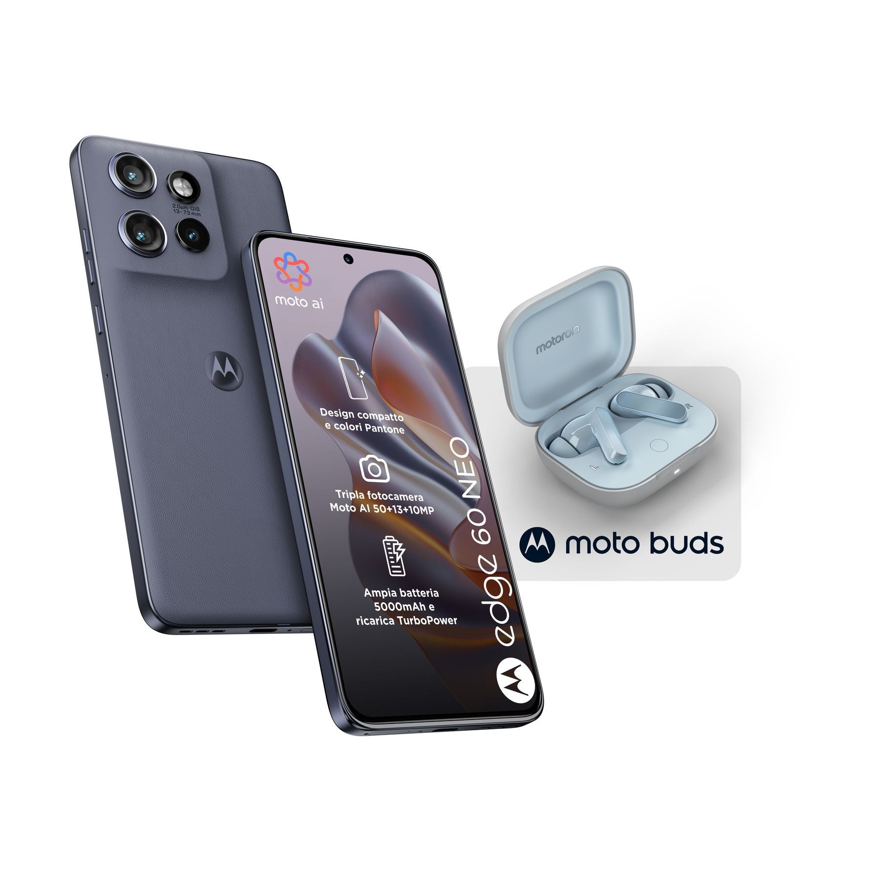 Motorola Edge 60 Neo 5G 8GB/256GB Azul (Grisaille) Dual SIM + Moto Buds Smartphone | Motorola