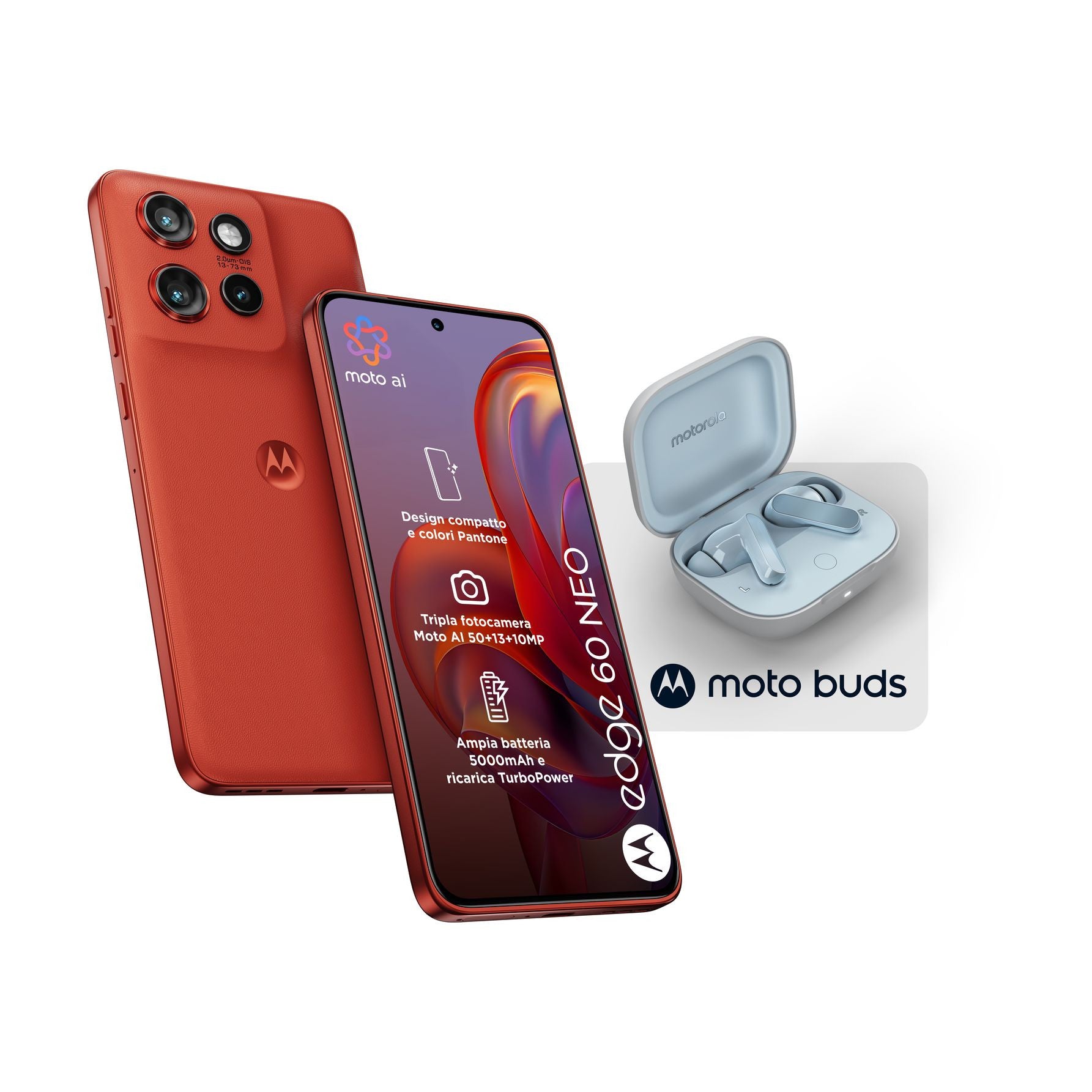 Motorola Edge 60 Neo 5G 8GB/256GB Rojo (Poinciana) Dual SIM + Moto Buds Smartphone | Motorola