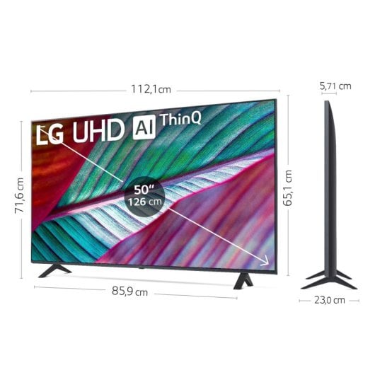 TV LG 50" 50UR78006LK.AEU LED 4K Ultra Hd, HDR10 Pro, Smart con WebOS, Wifi, Bluetooth Smart TV Televisores | LG