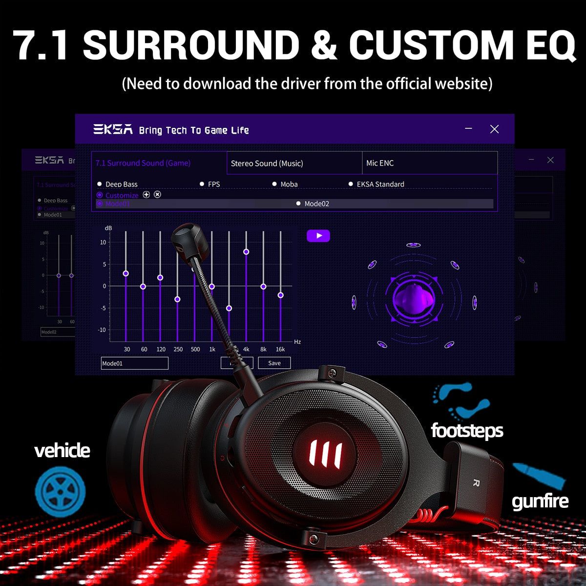 E900/E900 Pro Auriculares Gamer 7.1 Surround para PC con USB/3,5 mm y Micrófono 0 | Hifi Media Store