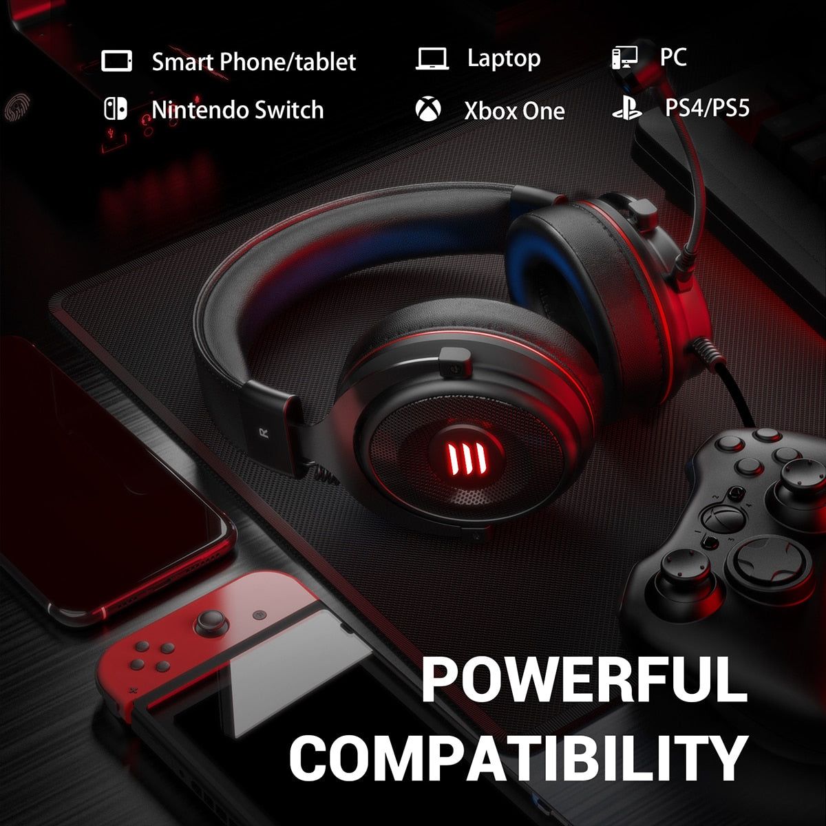 E900/E900 Pro Auriculares Gamer 7.1 Surround para PC con USB/3,5 mm y Micrófono 0 | Hifi Media Store