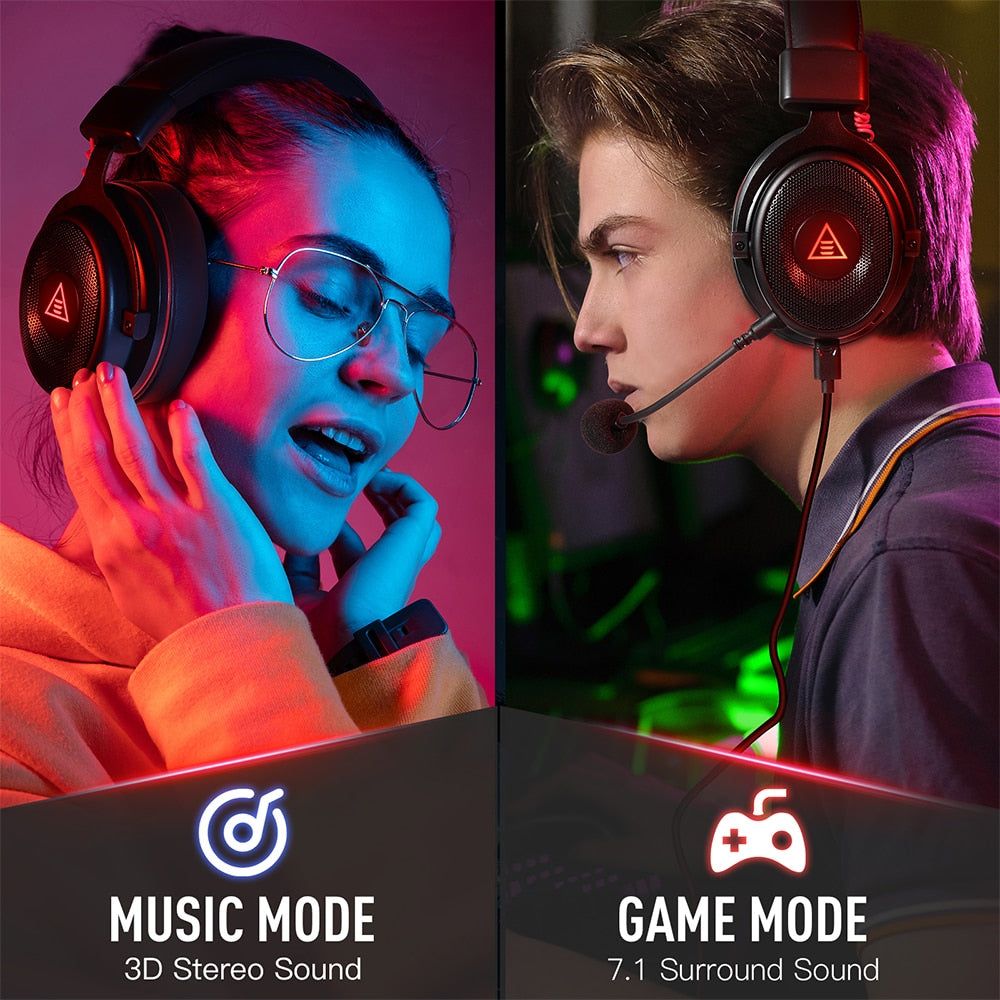 E900/E900 Pro Auriculares Gamer 7.1 Surround para PC con USB/3,5 mm y Micrófono 0 | Hifi Media Store