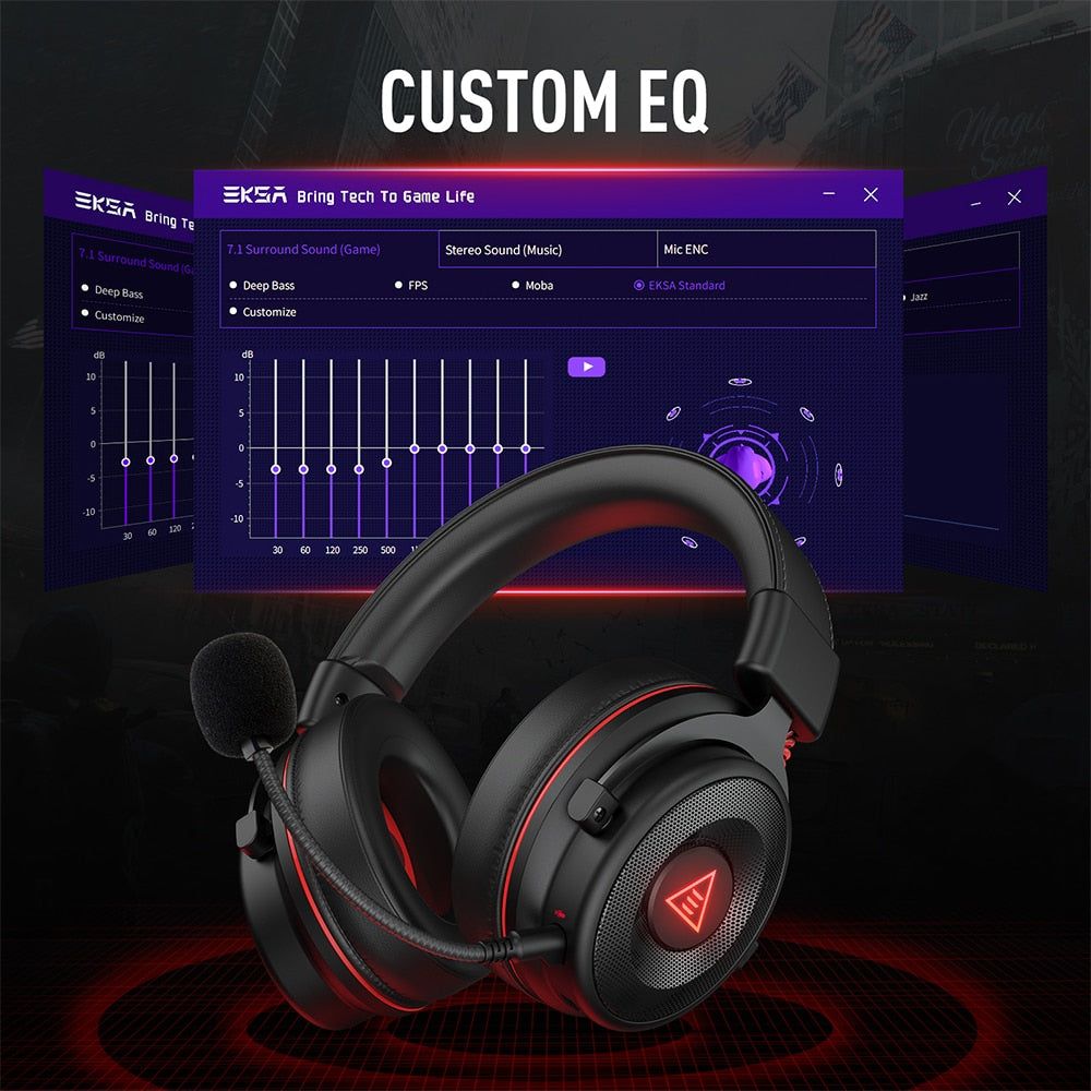 E900/E900 Pro Auriculares Gamer 7.1 Surround para PC con USB/3,5 mm y Micrófono 0 | Hifi Media Store