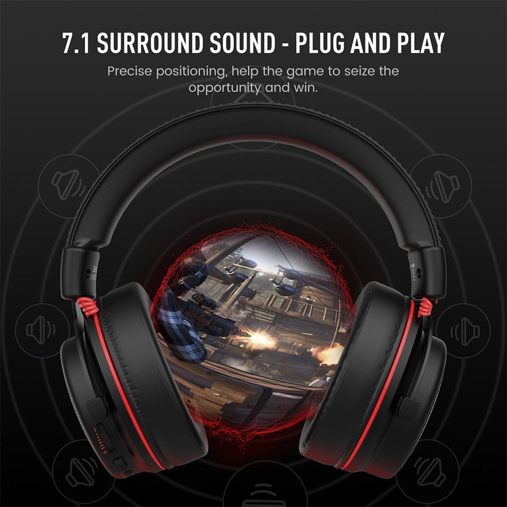 E900/E900 Pro Auriculares Gamer 7.1 Surround para PC con USB/3,5 mm y Micrófono 0 | Hifi Media Store