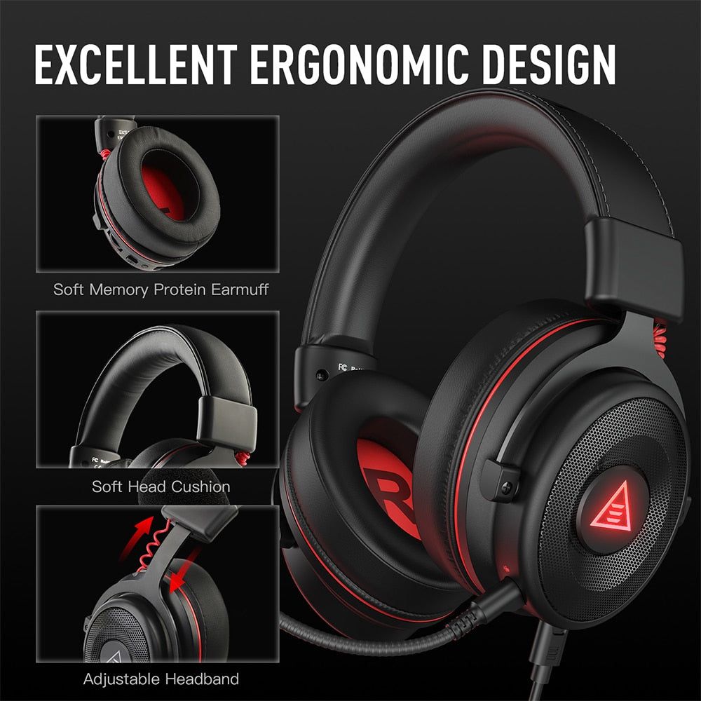 E900/E900 Pro Auriculares Gamer 7.1 Surround para PC con USB/3,5 mm y Micrófono 0 | Hifi Media Store