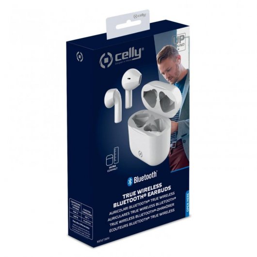 Celly Mini1 - Auriculares InalƔmbricos Blancos Todos los auriculares | CELLY