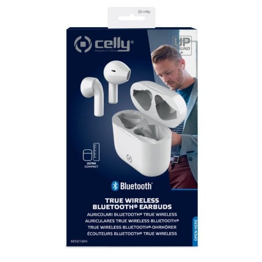 Celly Mini1 - White Wireless Earphones