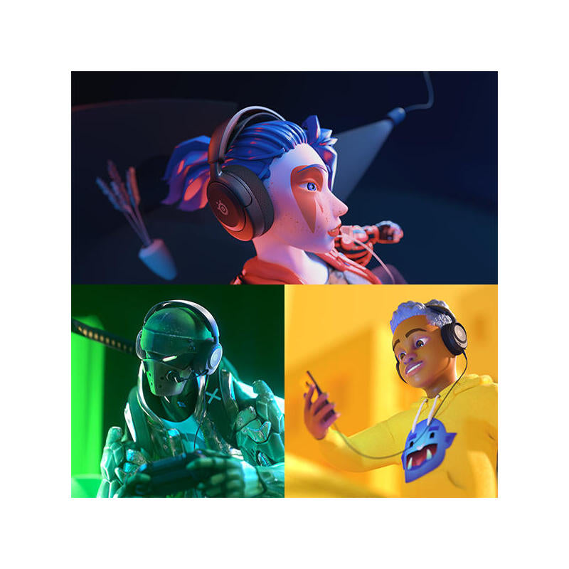 SteelSeries Arctis Nova 1 - Auscultadores Gaming PC/PS4/PS5/Xbox/Switch Pretos