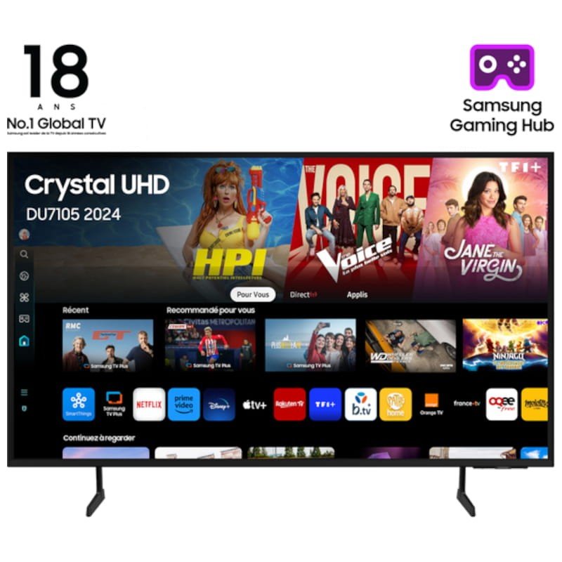 Samsung TV 85" TU85DU7105KXXC LED Ultra HD 4K, Smart TV, HDR, Tizen