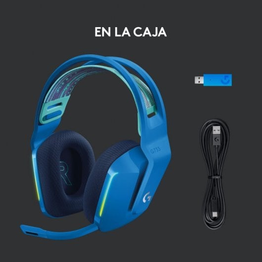 Logitech G733 Lightspeed RGB - Auriculares com Microfone Sem Fios Gaming Azuis