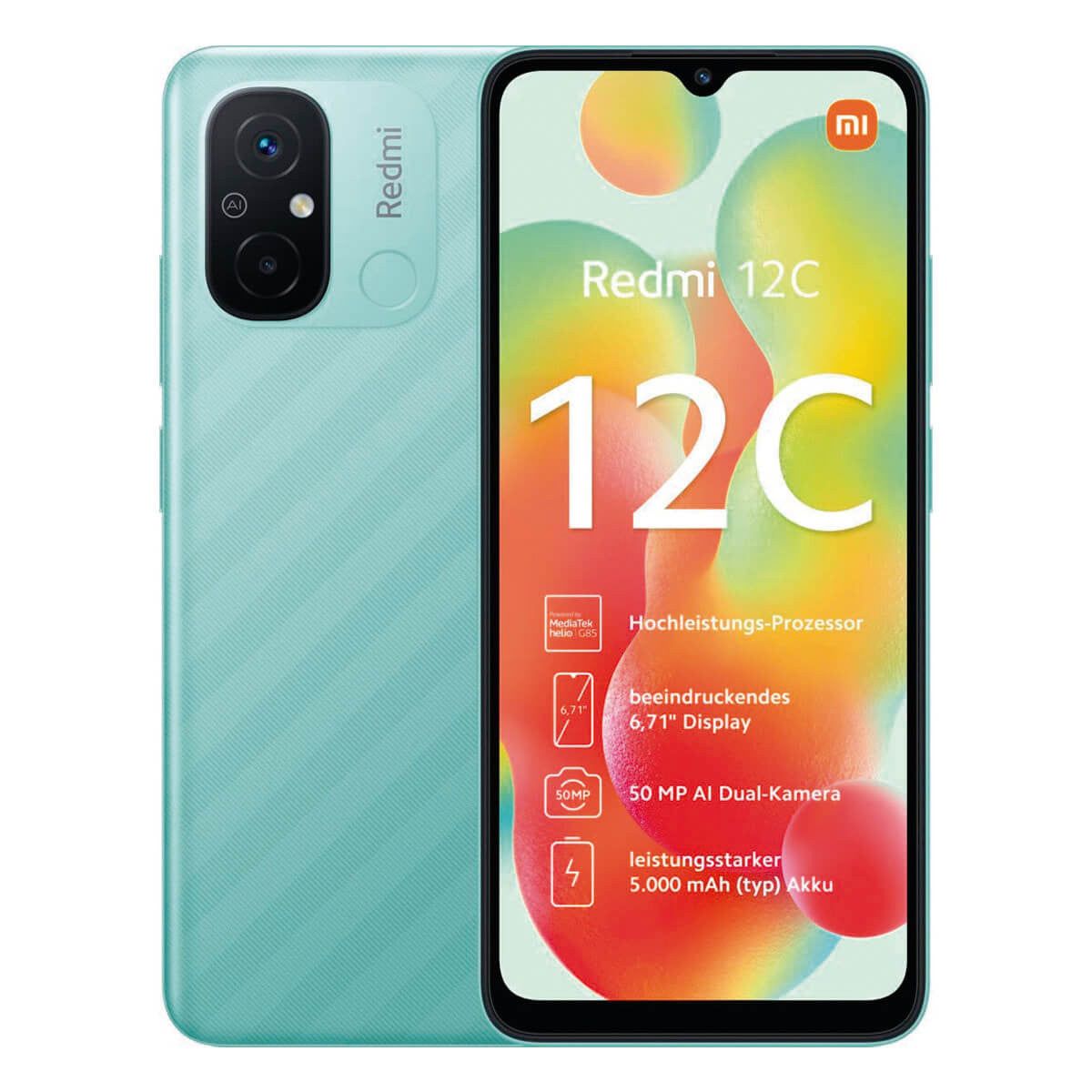Xiaomi Redmi 12C 3GB/64GB Verde (Mint Green) Dual SIM 22126RN91Y Smartphone | Xiaomi
