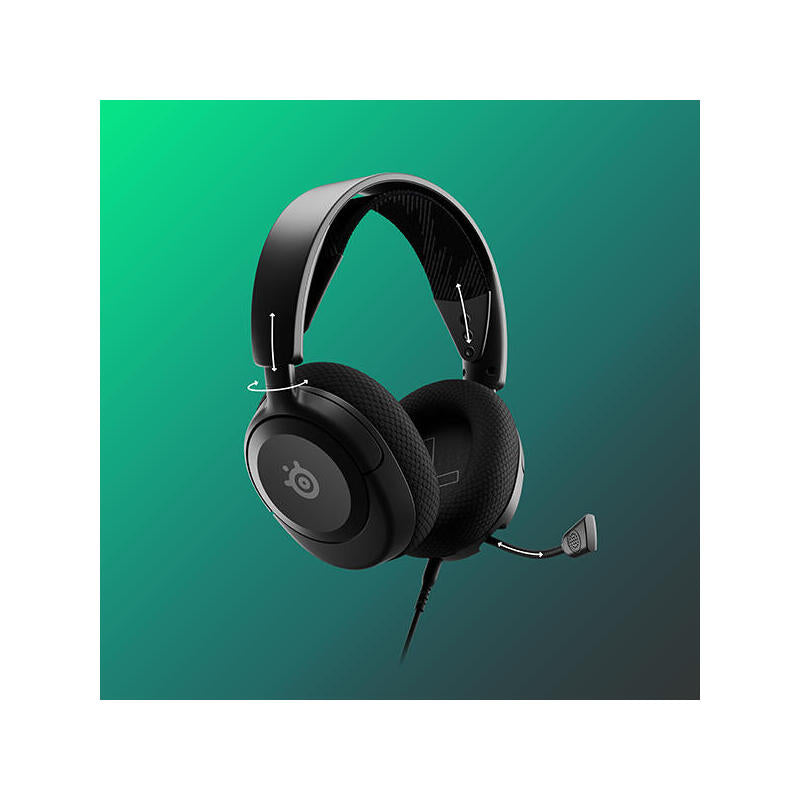 SteelSeries Arctis Nova 1 - Auscultadores Gaming PC/PS4/PS5/Xbox/Switch Pretos