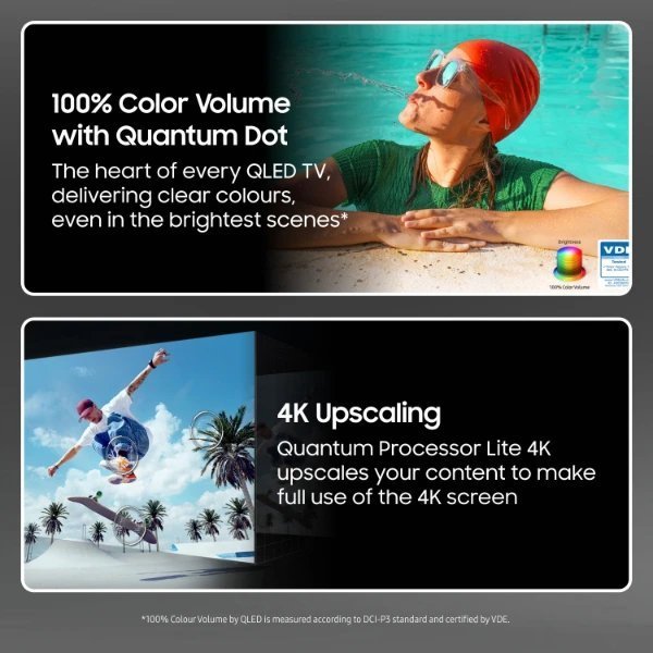 Tv Samsung QLED 43" TQ43Q60DAUXXC Smart TV, 4K UHD, HDR10+, Tizen Televisores | Samsung