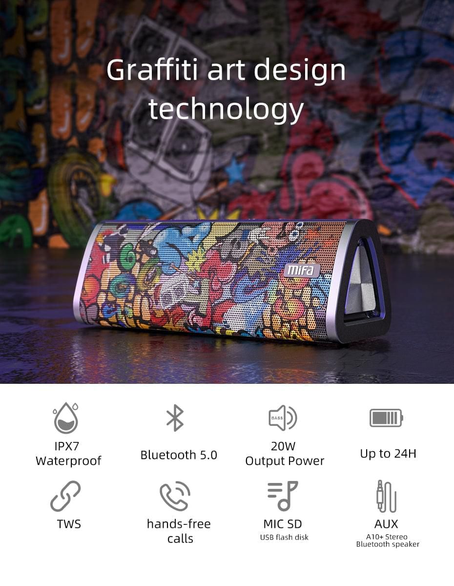 A10+ Portable Bluetooth Speaker 360° Stereo Sound 20W | Hifi Media Store