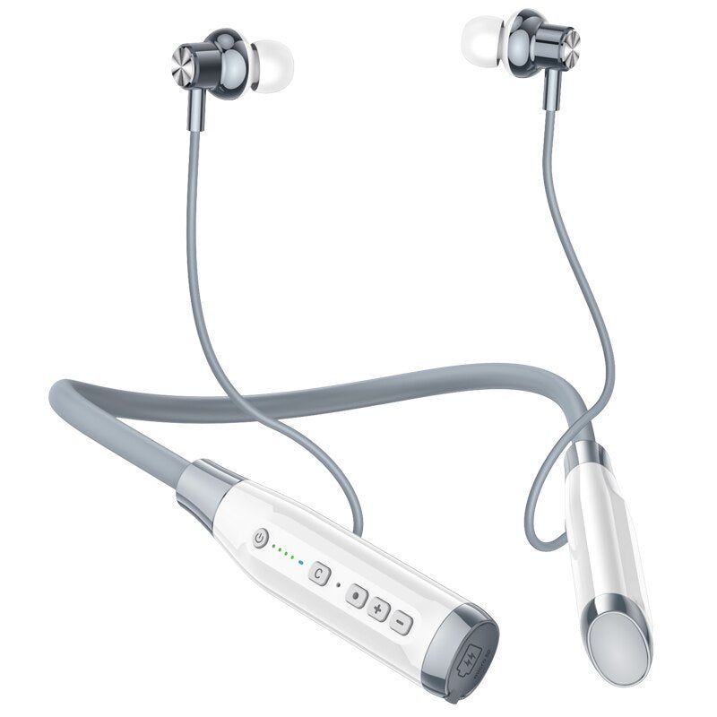 A12 Magnetic Bluetooth Earbuds with Neckband White | Hifi Media Store