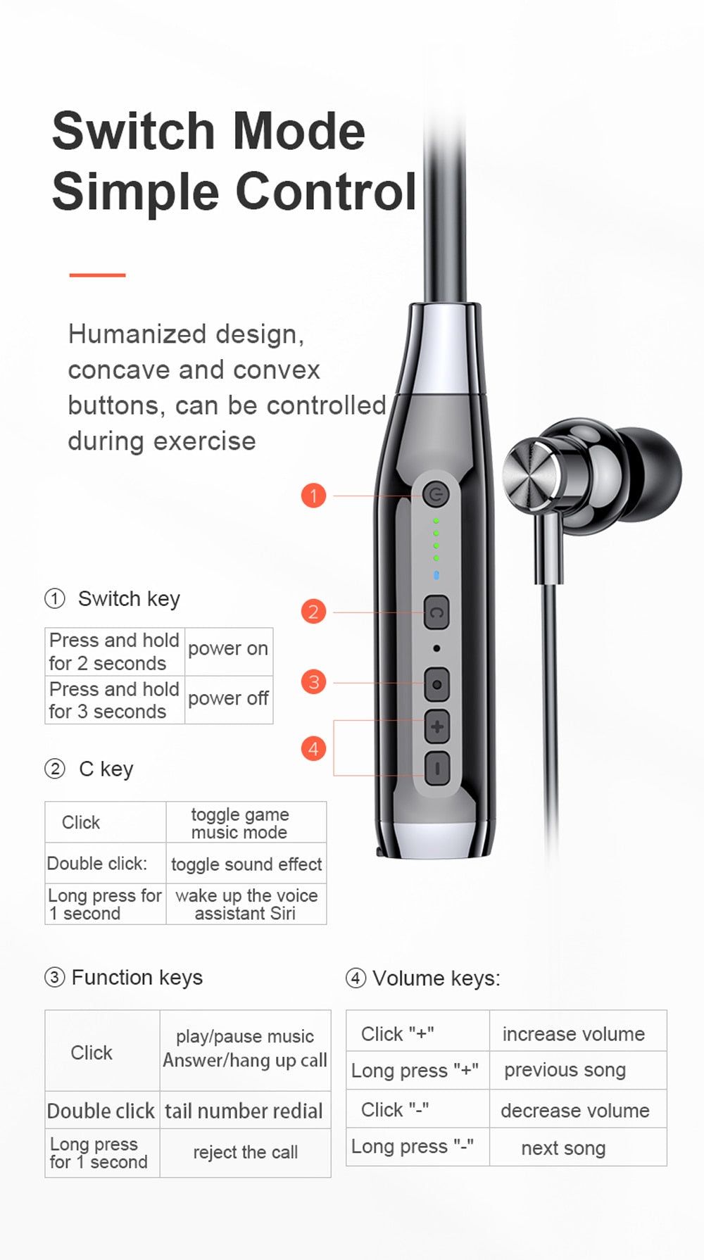 A12 Magnetic Bluetooth Earbuds with Neckband | Hifi Media Store