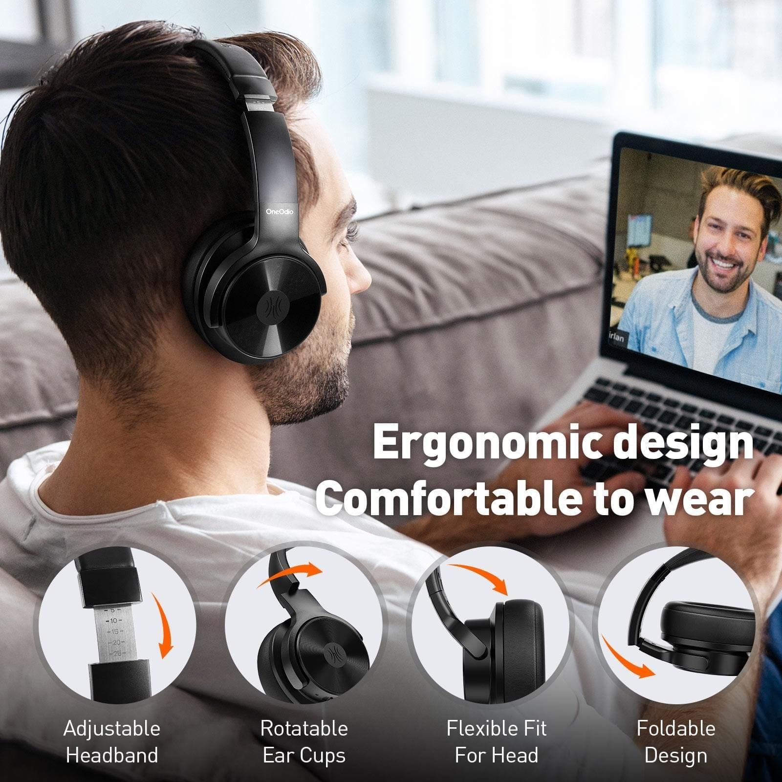 A30 Wireless Headphones With CVC 8.0 Noise Reduction and Active Noise Cancelling | Hifi Media Store