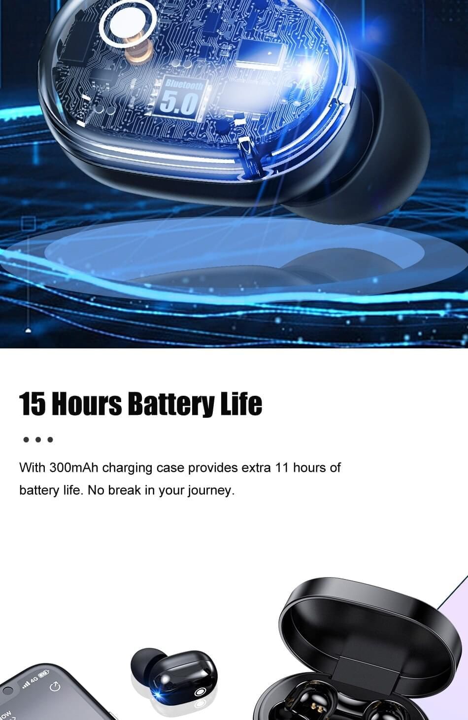 A6S PLUS TWS Earbuds | Hifi Media Store