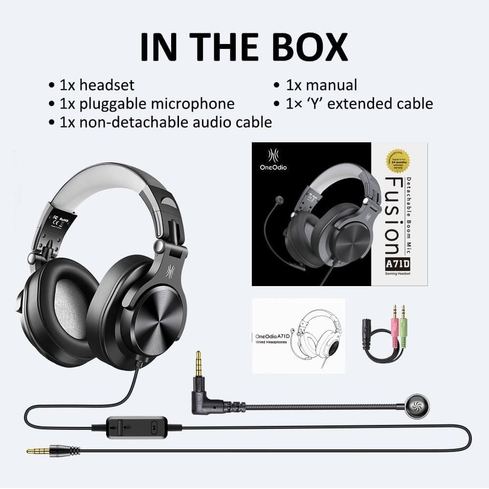 A71D Computer Gaming Headset With Detachable Microphone | Hifi Media Store