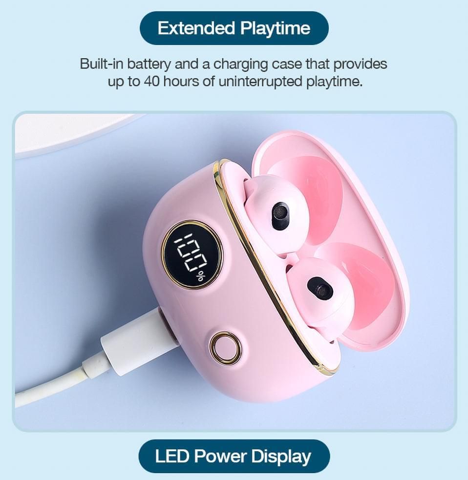 APRO8 Earbuds TWS with Mic and Power Display on Case | Hifi Media Store