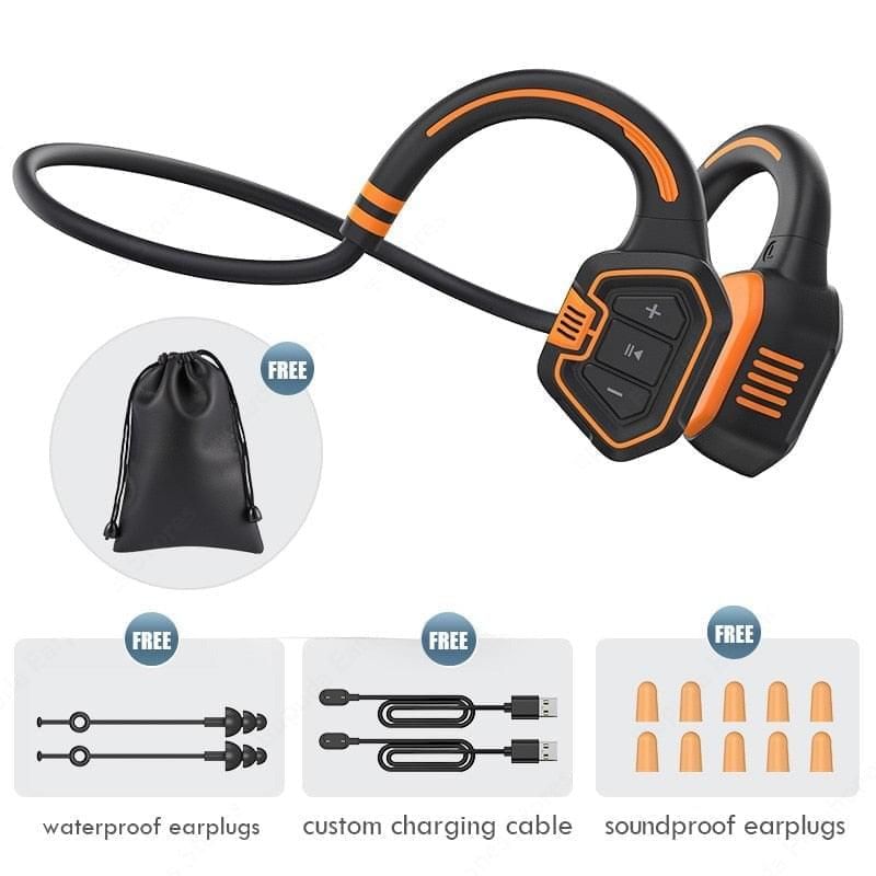 AS9 Auriculares de conducción ósea Naranja Global | Hifi Media Store