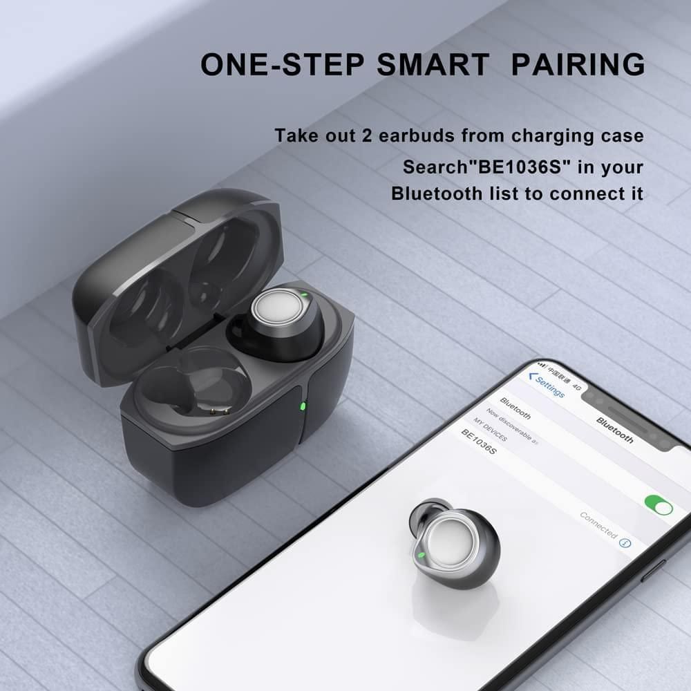 BE1036S Bluetooth Earbuds with CVC Noise Cancelling | Hifi Media Store