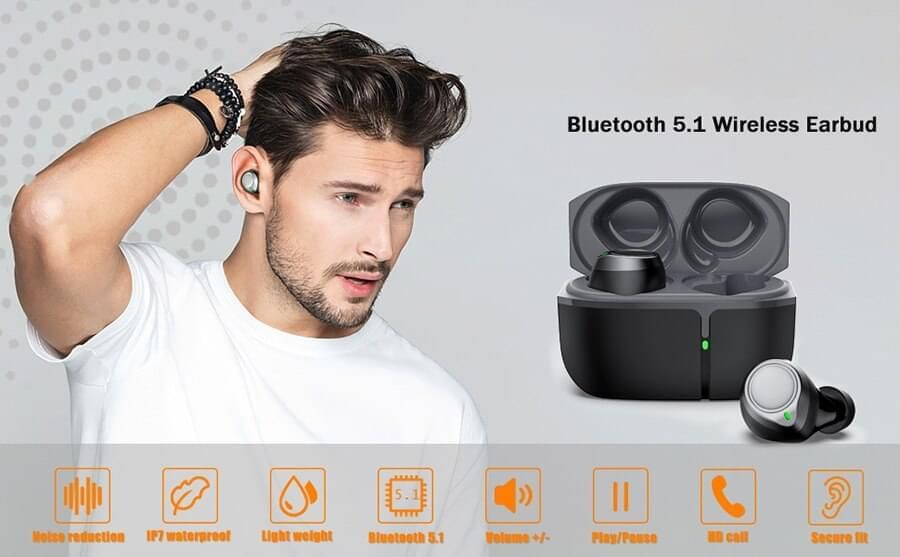 BE1036S Bluetooth Earbuds with CVC Noise Cancelling | Hifi Media Store
