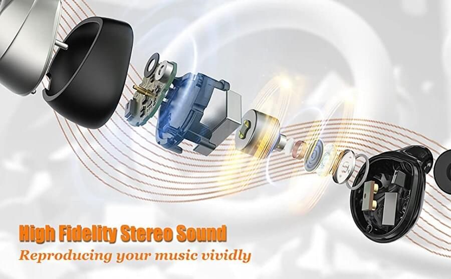 BE1036S Bluetooth Earbuds with CVC Noise Cancelling | Hifi Media Store