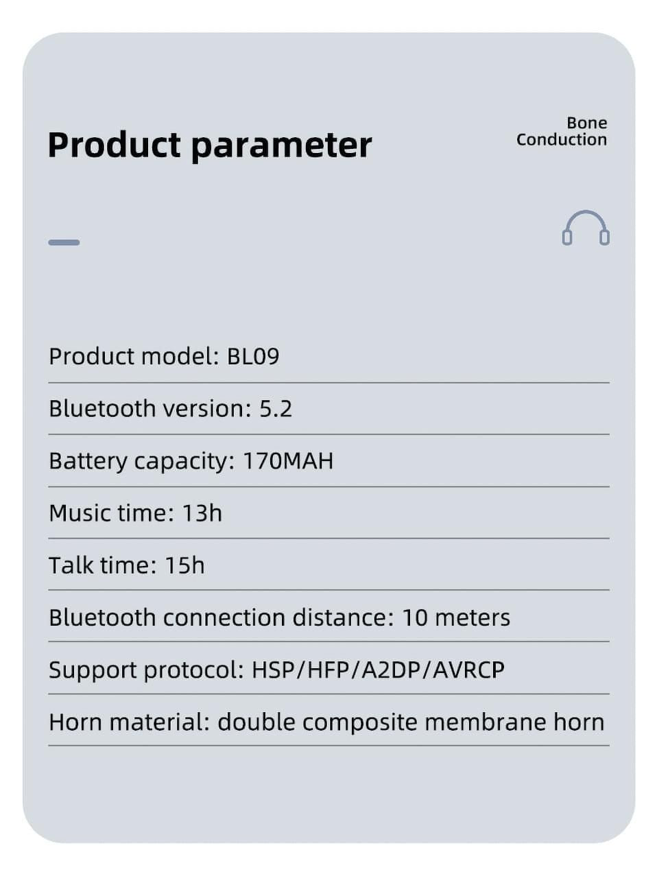BL-09 - Auriculares de conducción ósea | Hifi Media Store
