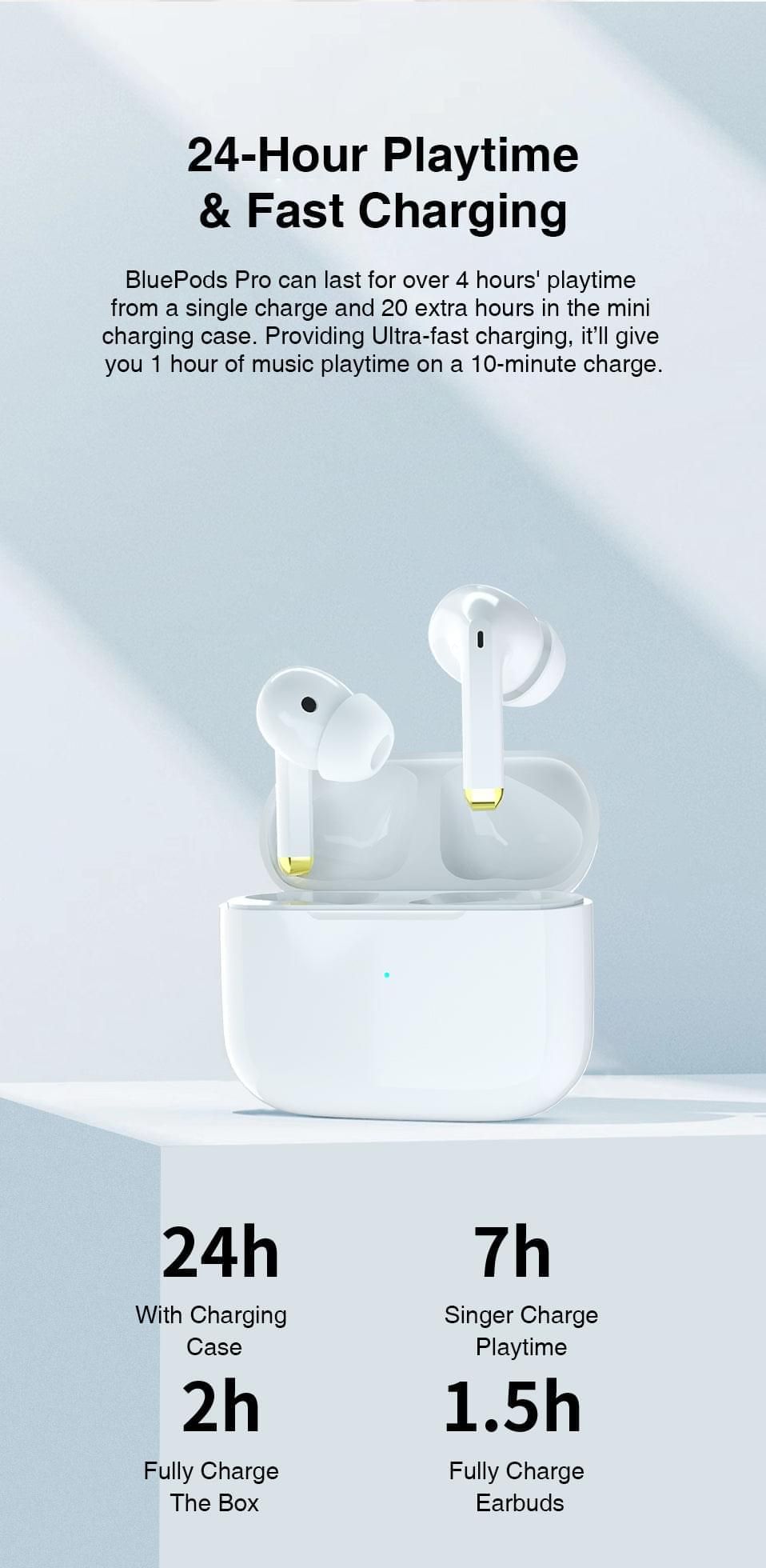Bluepods Pro - Auriculares Bluetooth con Cancelación de Ruido ANC | Hifi Media Store