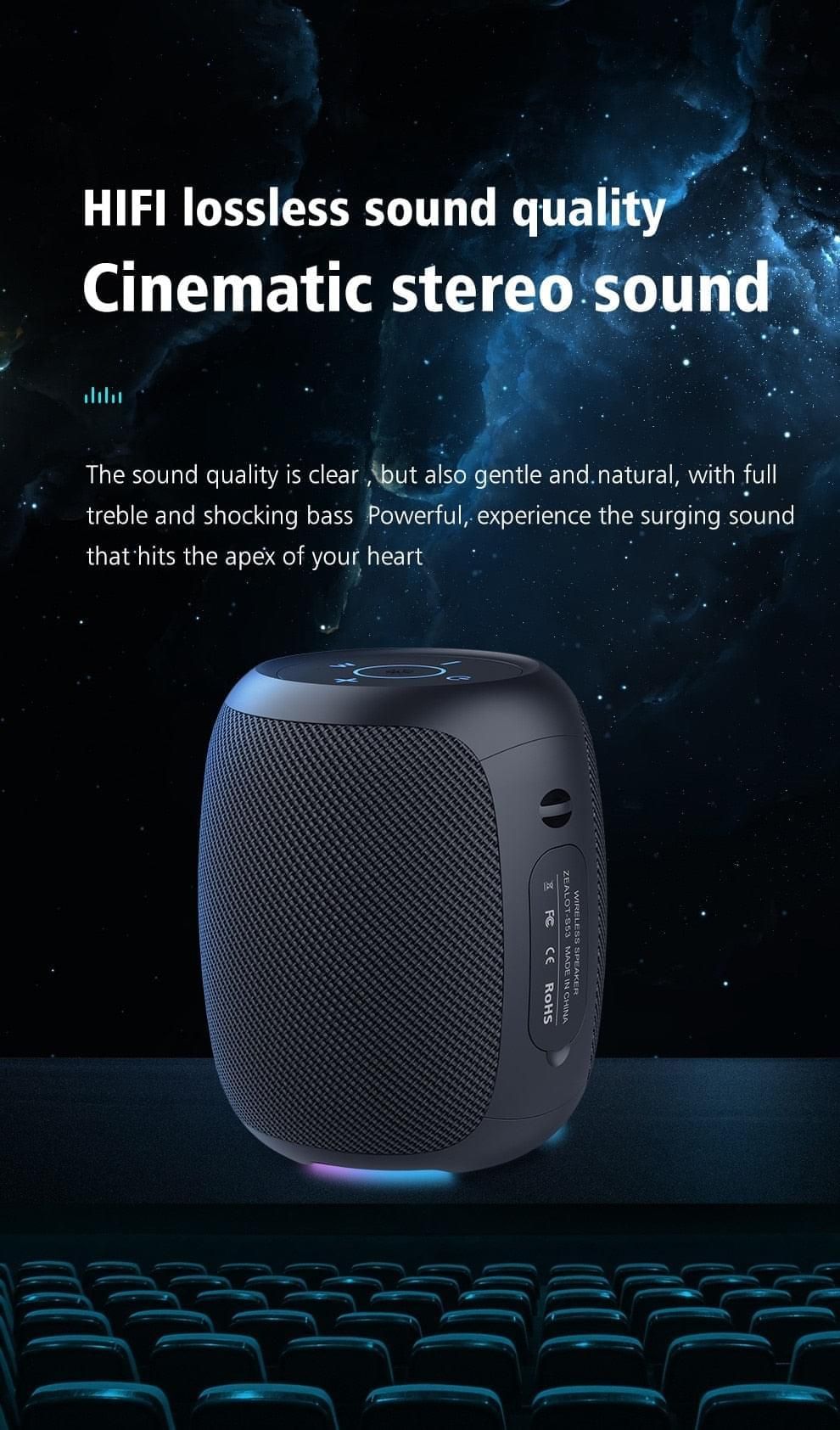 Bluetooth Portable Speaker Model S53 with HIFI Stereo Sound | Hifi Media Store