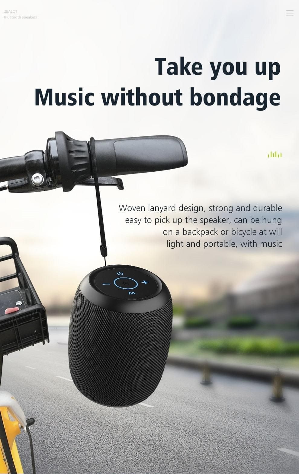Bluetooth Portable Speaker Model S53 with HIFI Stereo Sound | Hifi Media Store