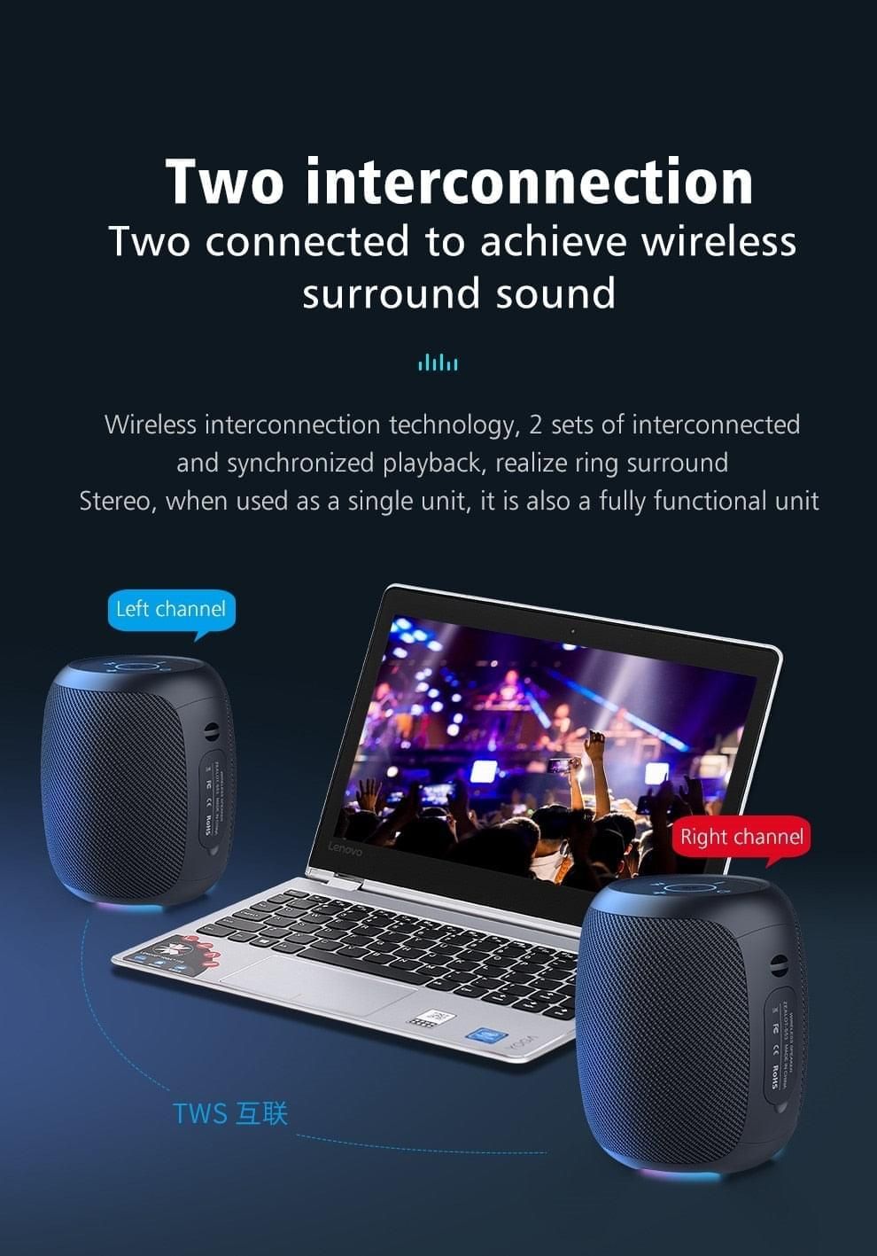 Bluetooth Portable Speaker Model S53 with HIFI Stereo Sound | Hifi Media Store