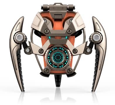CD-3 TWS Bluetooth earbuds with Mecha design Orange | Hifi Media Store