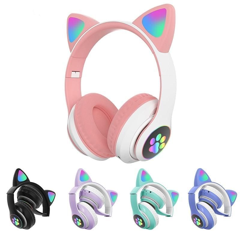 Cat Wireless Headphone model AKS28 With LED RGB | Hifi Media Store