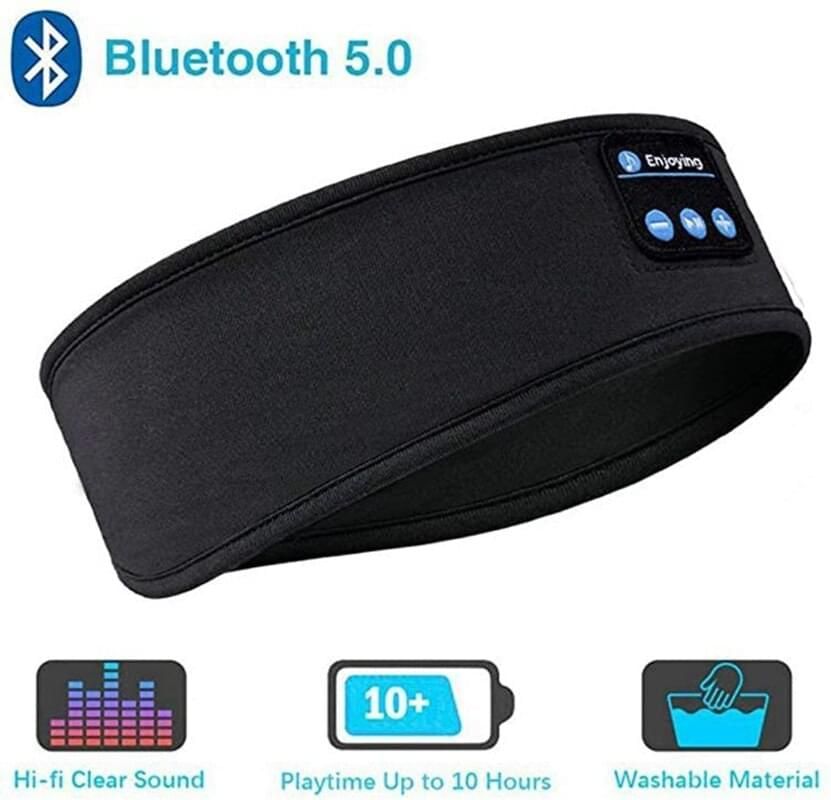 Cinta para la Cabeza con Auriculares Bluetooth Incorporados Negro | Hifi Media Store