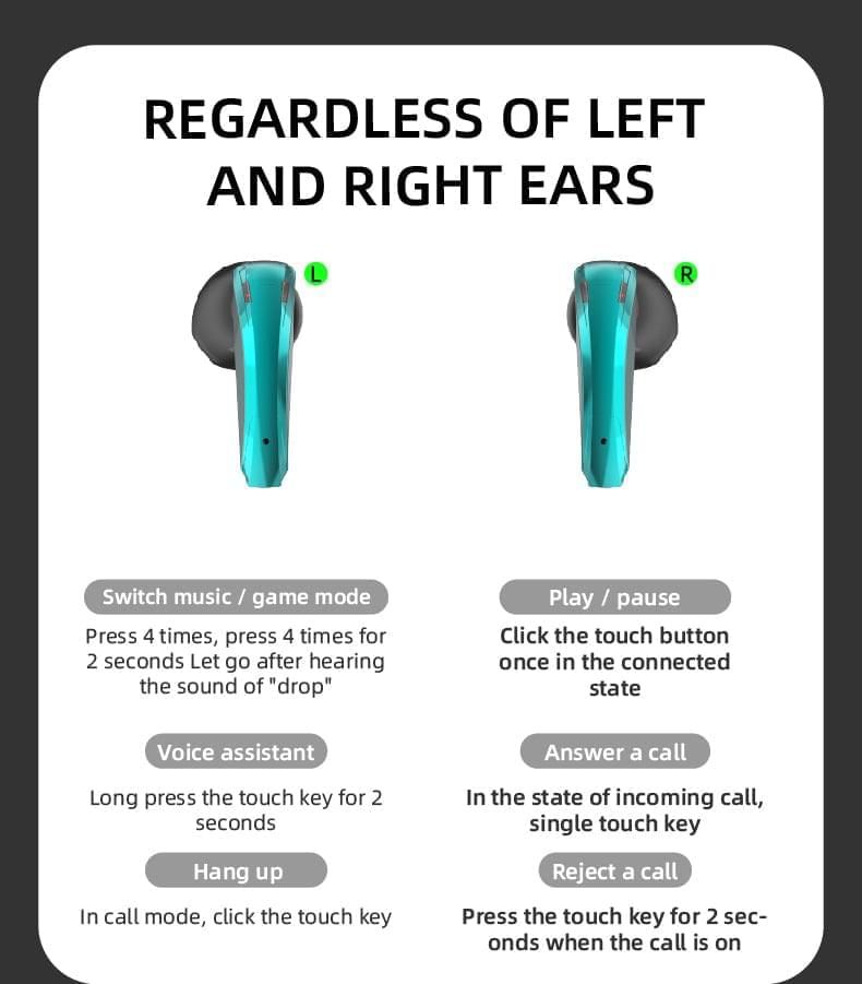 E68 Auriculares Intraurales TWS | Hifi Media Store