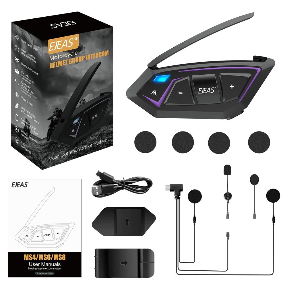 EJEAS MS8 Intercomunicador para Moto con Tecnología de Malla | Hifi Media Store
