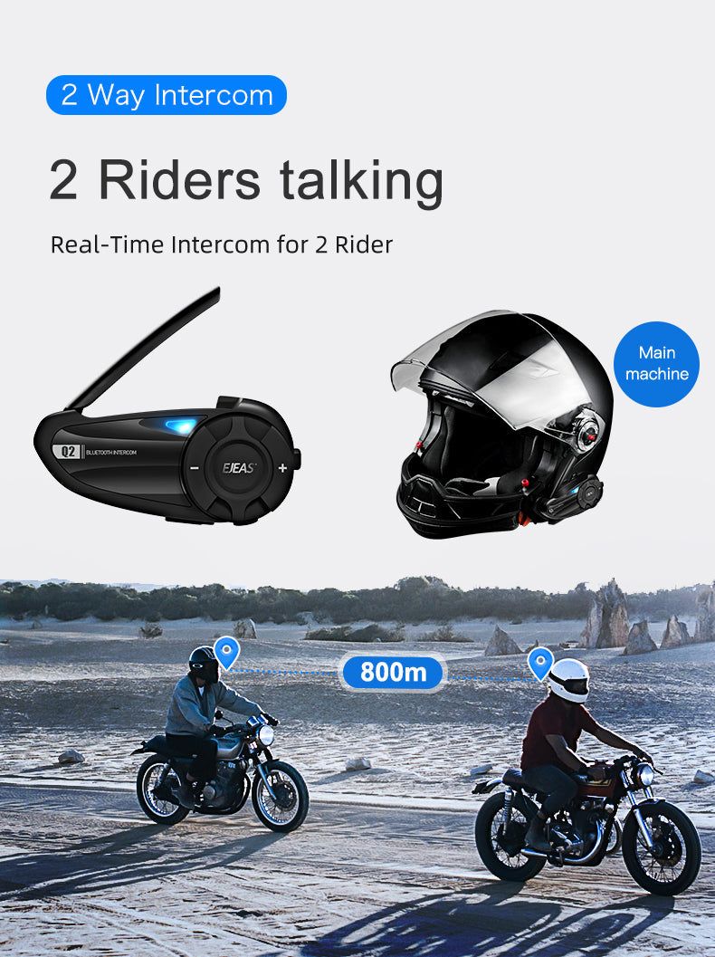 EJEAS Q2 Motorcycle Intercom | Hifi Media Store