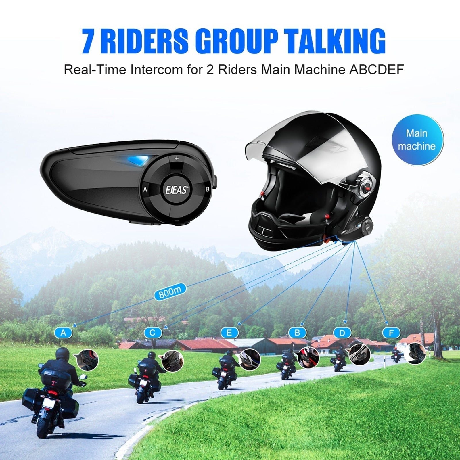 EJEAS Q7 Intercomunicador de moto | Hifi Media Store