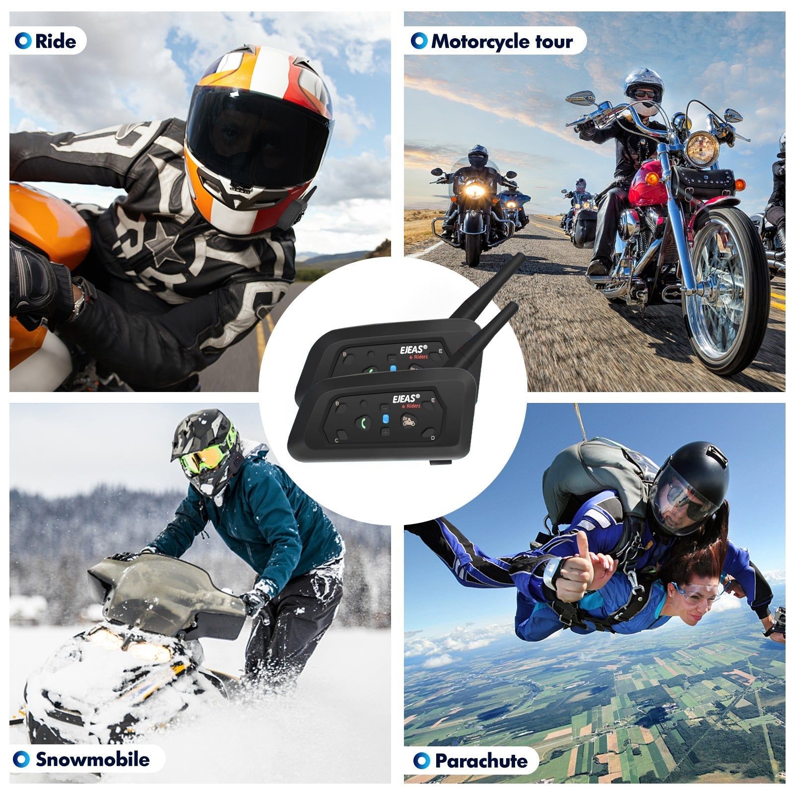 EJEAS V6 PRO Intercomunicador para Moto | Hifi Media Store