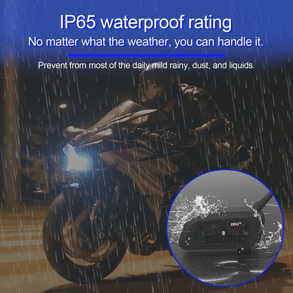 EJEAS V7 Intercomunicador Bluetooth para Moto con Control Remoto | Hifi Media Store