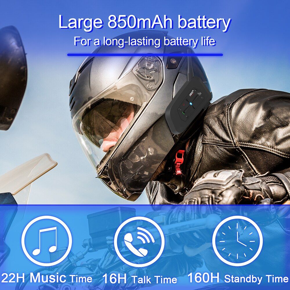 EJEAS V7 Intercomunicador Bluetooth para Moto con Control Remoto | Hifi Media Store