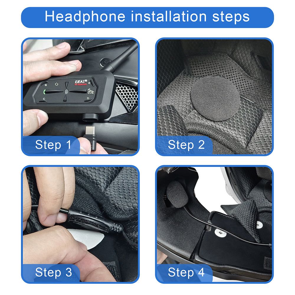 EJEAS V7 Intercomunicador Bluetooth para Moto con Control Remoto | Hifi Media Store